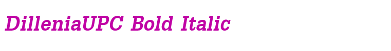 DilleniaUPC Bold Italic